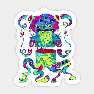 Sliced Monster Sticker